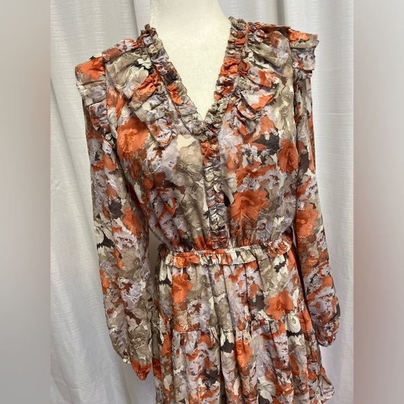 Anthropology current air Ruffled Floral Mini Dress | size XS - Picture 2 of 12